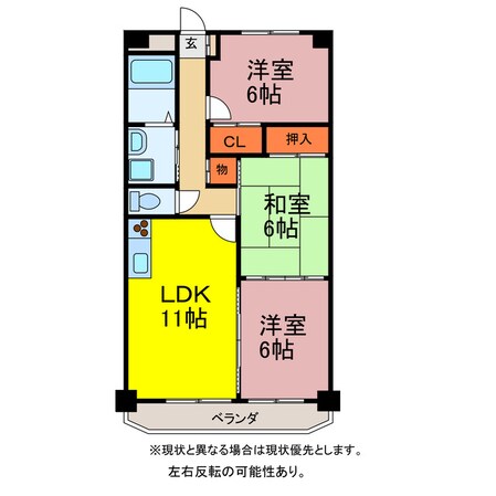 クレストパレス学園前の物件間取画像